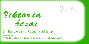 viktoria acsai business card